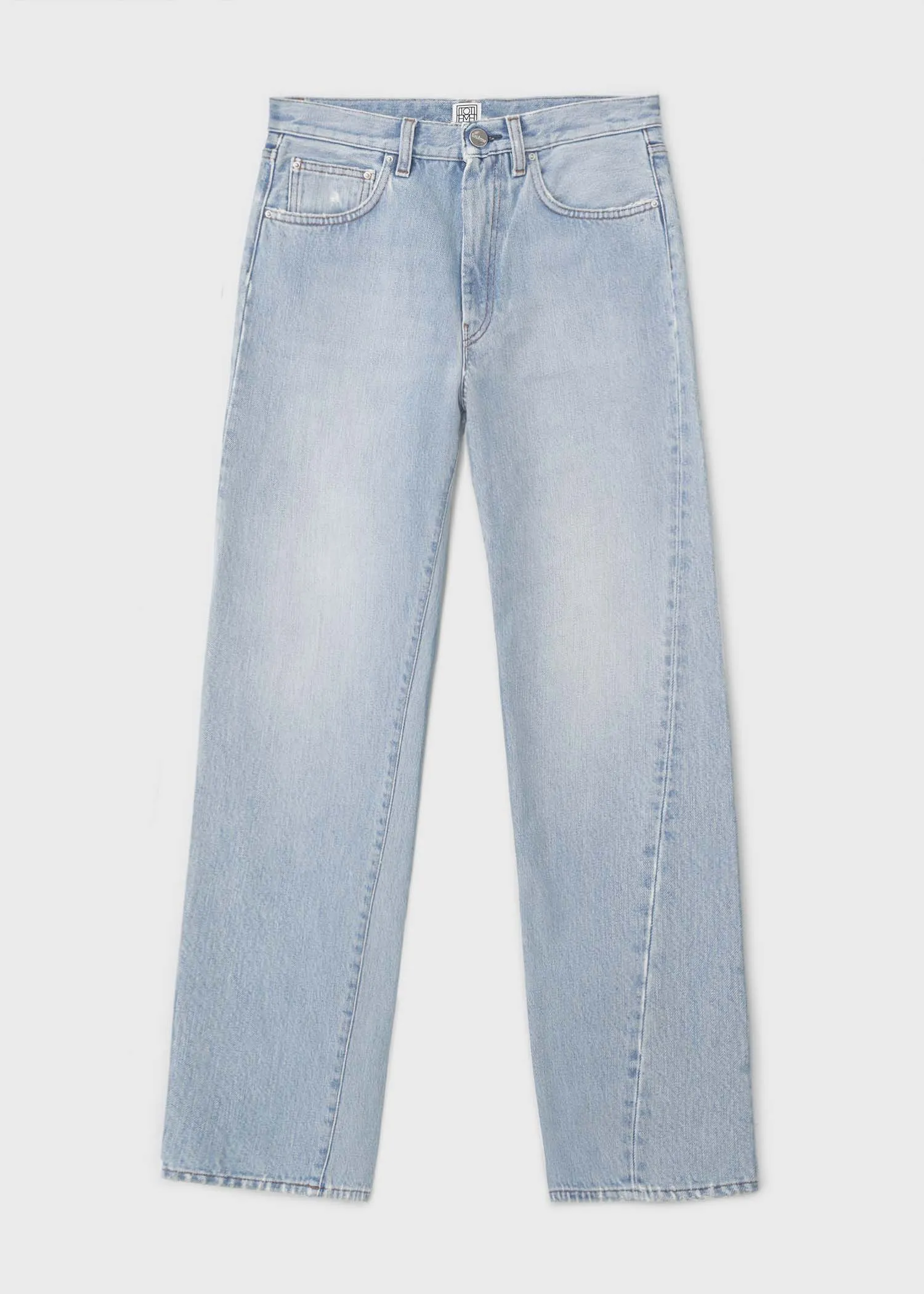 Twisted seam denim light blue