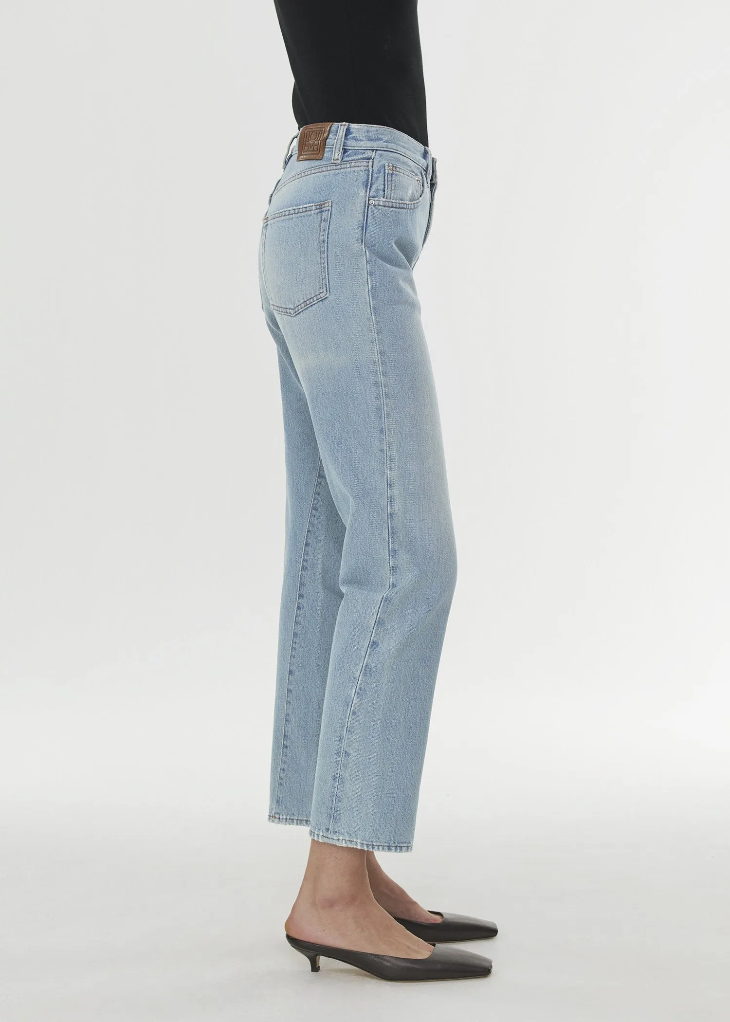 Twisted seam denim light blue