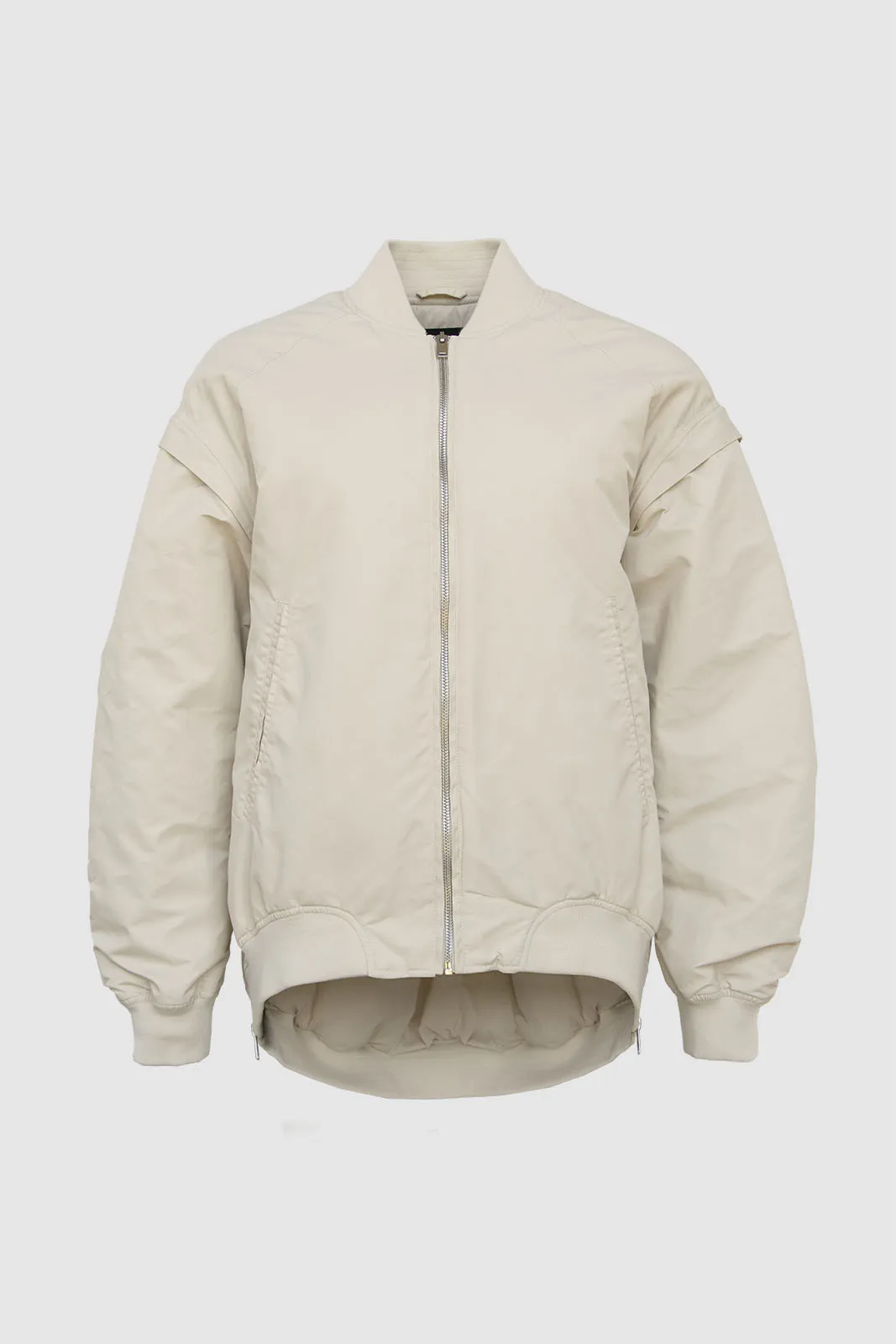 Valerie Oversized Bomber Jacket with Zip-Off Sleeves | Birch