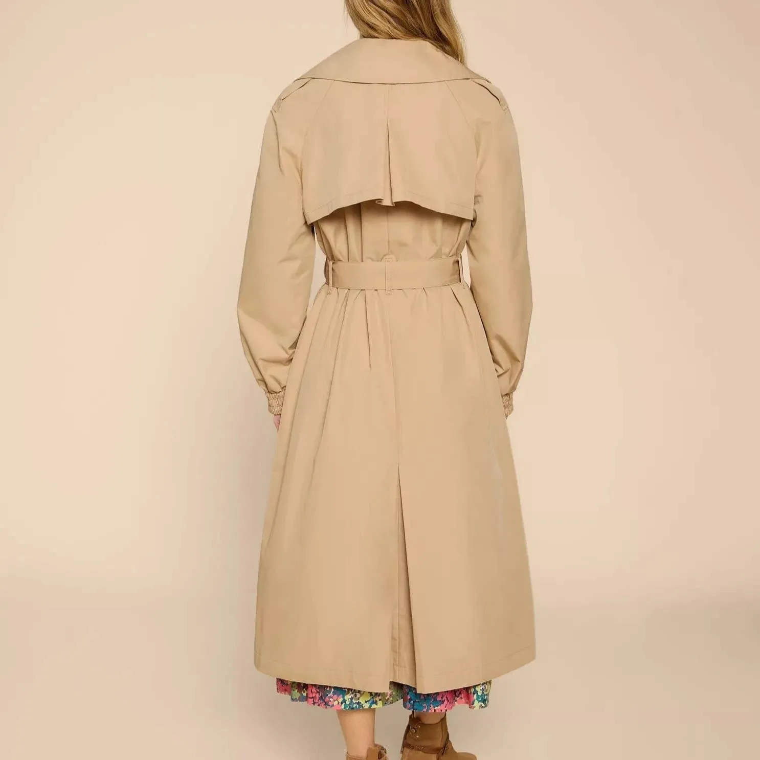 White Stuff Finley Trench Coat in Light Natural