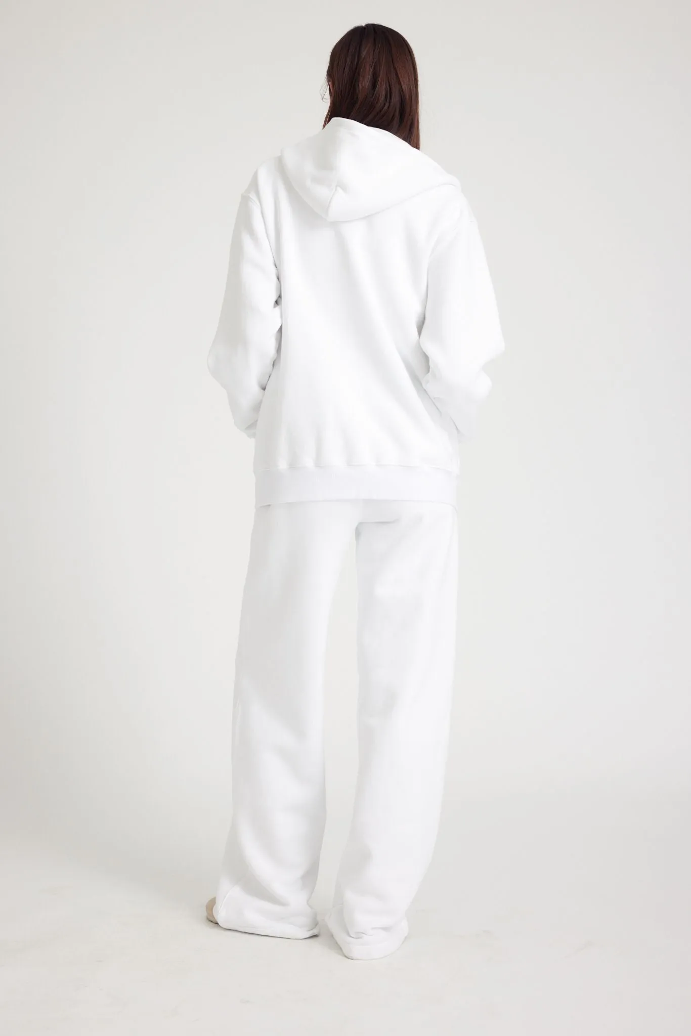 White Zip Up Hoodie