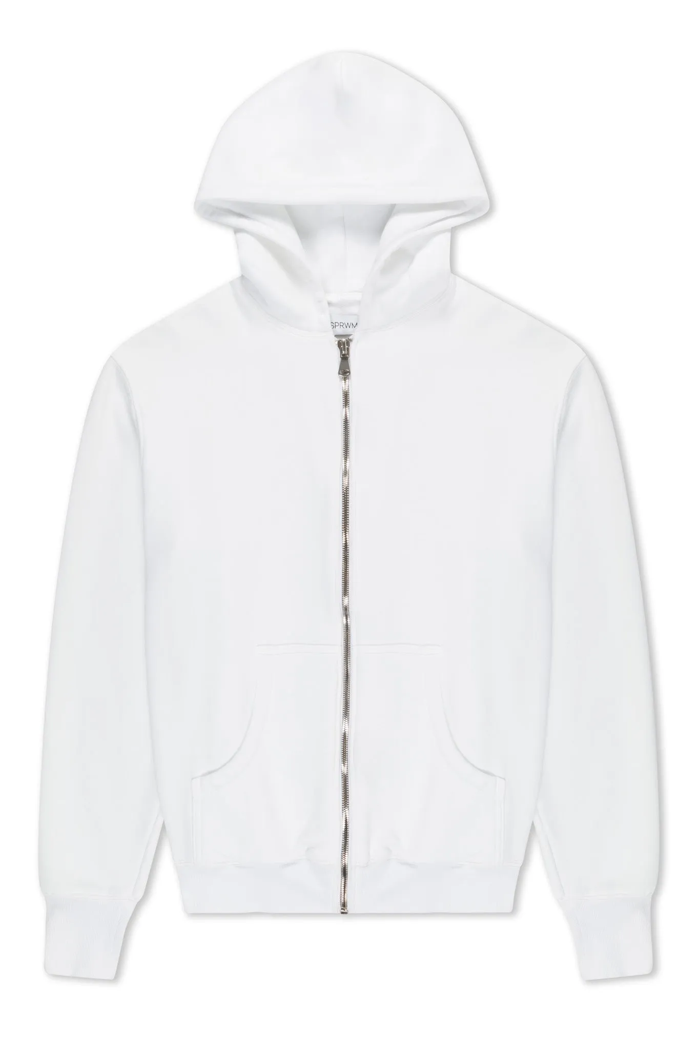 White Zip Up Hoodie