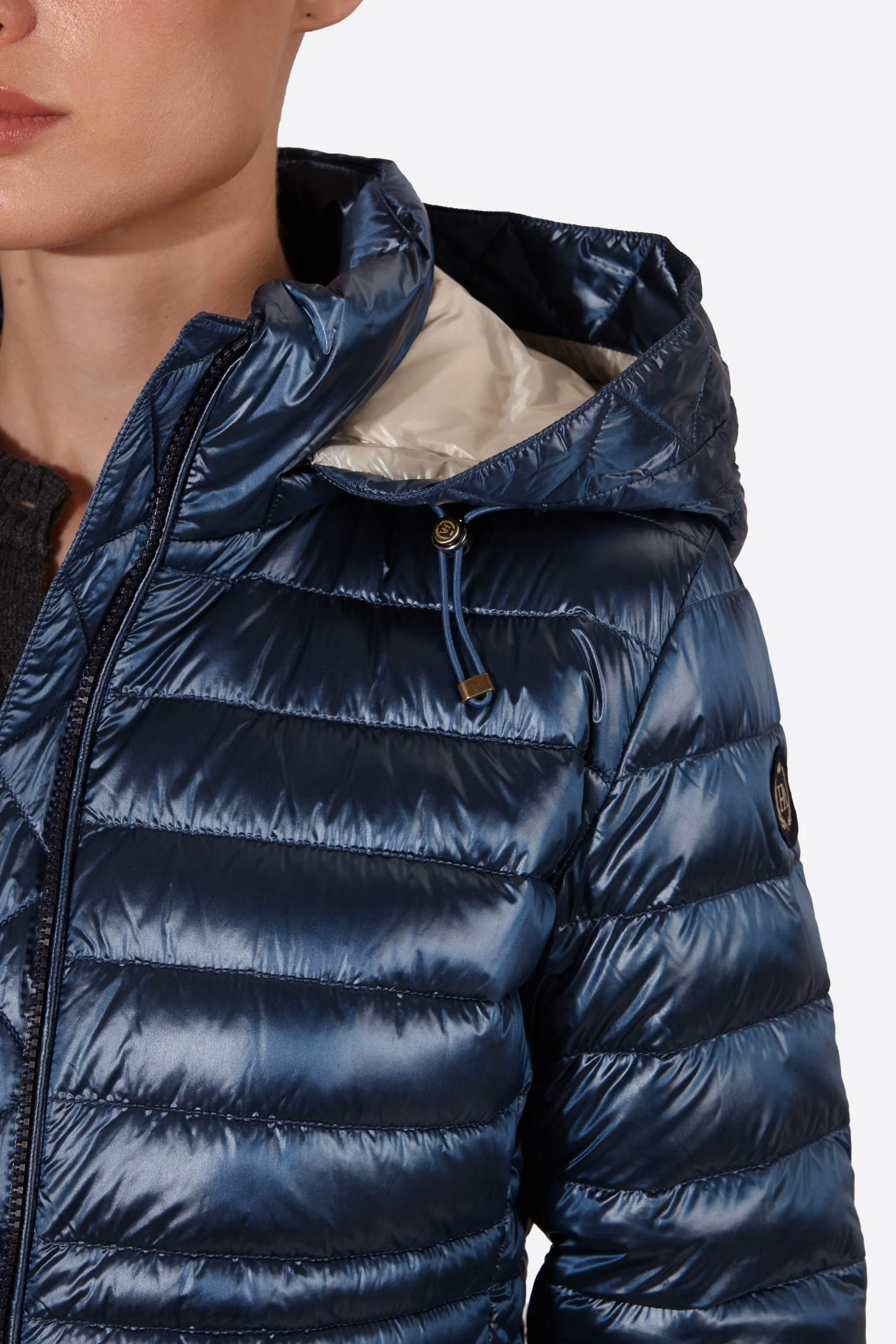 Women's short down jacket HALLEY COBALT