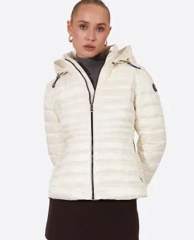 Women's short down jacket HALLEY Nacre