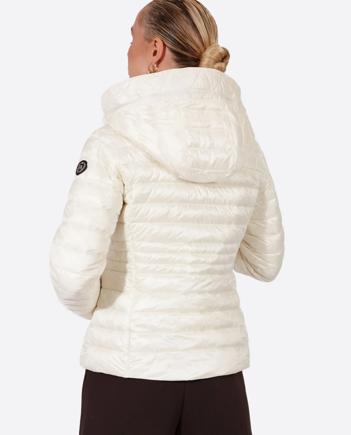 Women's short down jacket HALLEY Nacre