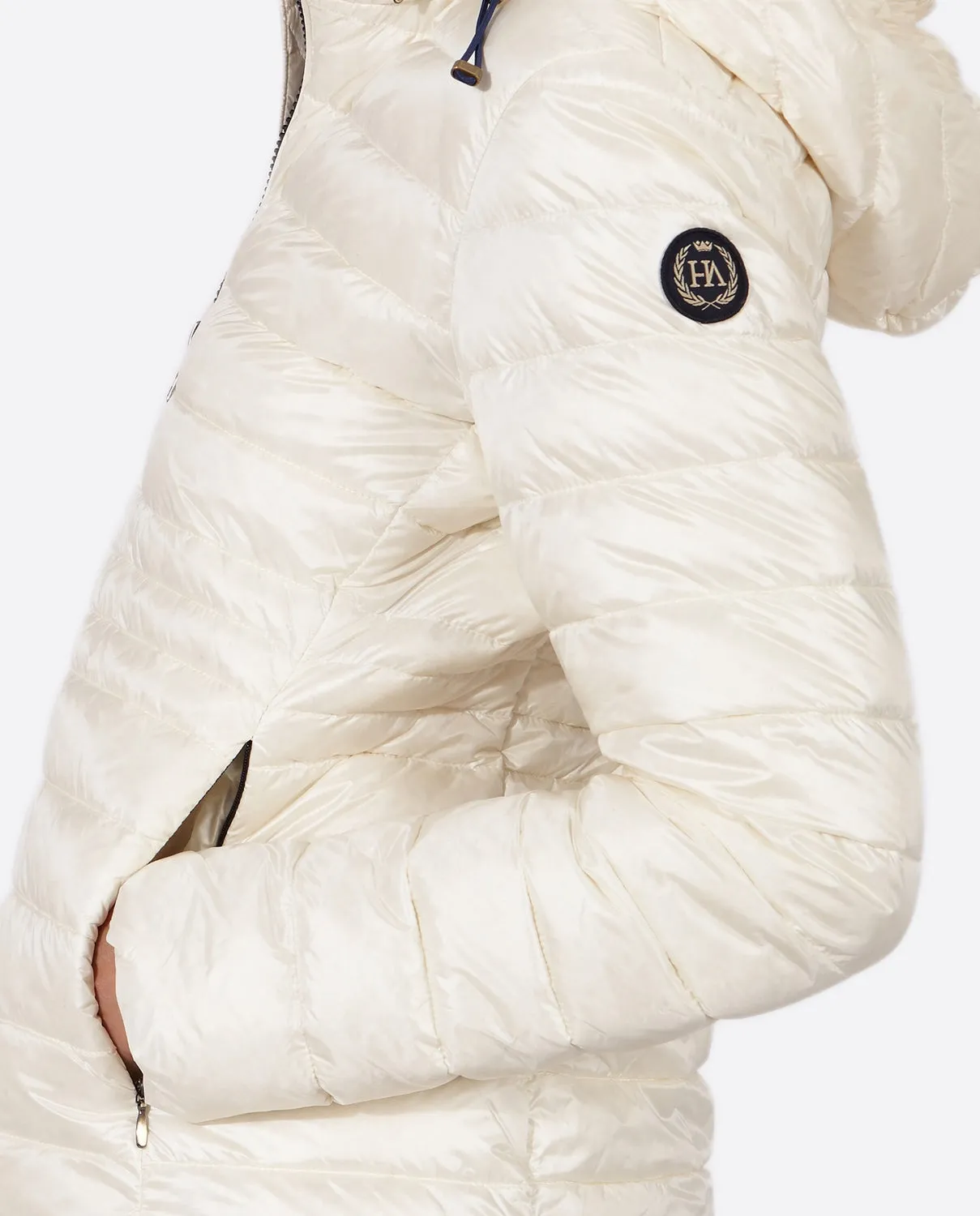 Women's short down jacket HALLEY Nacre