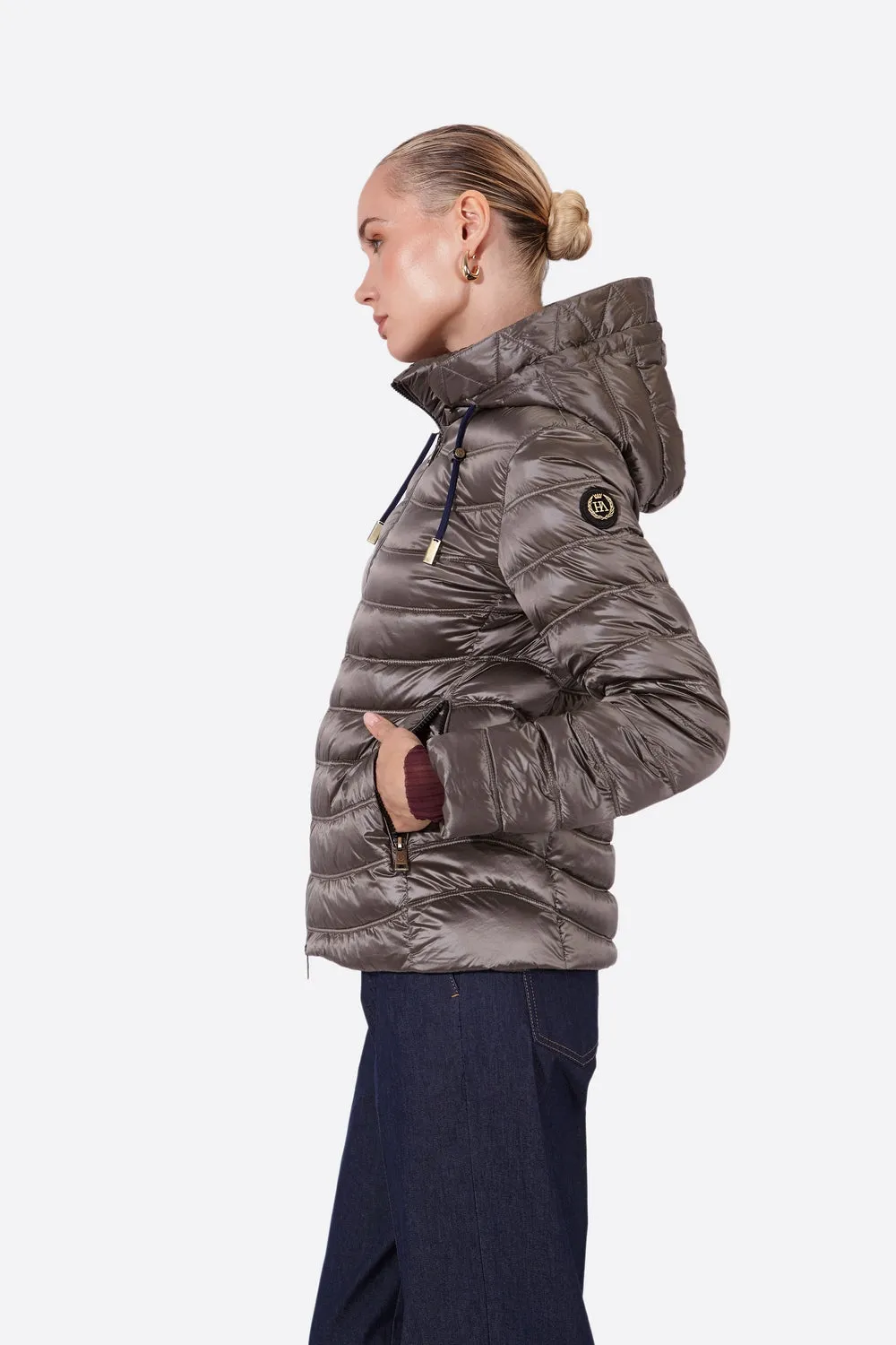 Women's short down jacket ROSALIA Mink