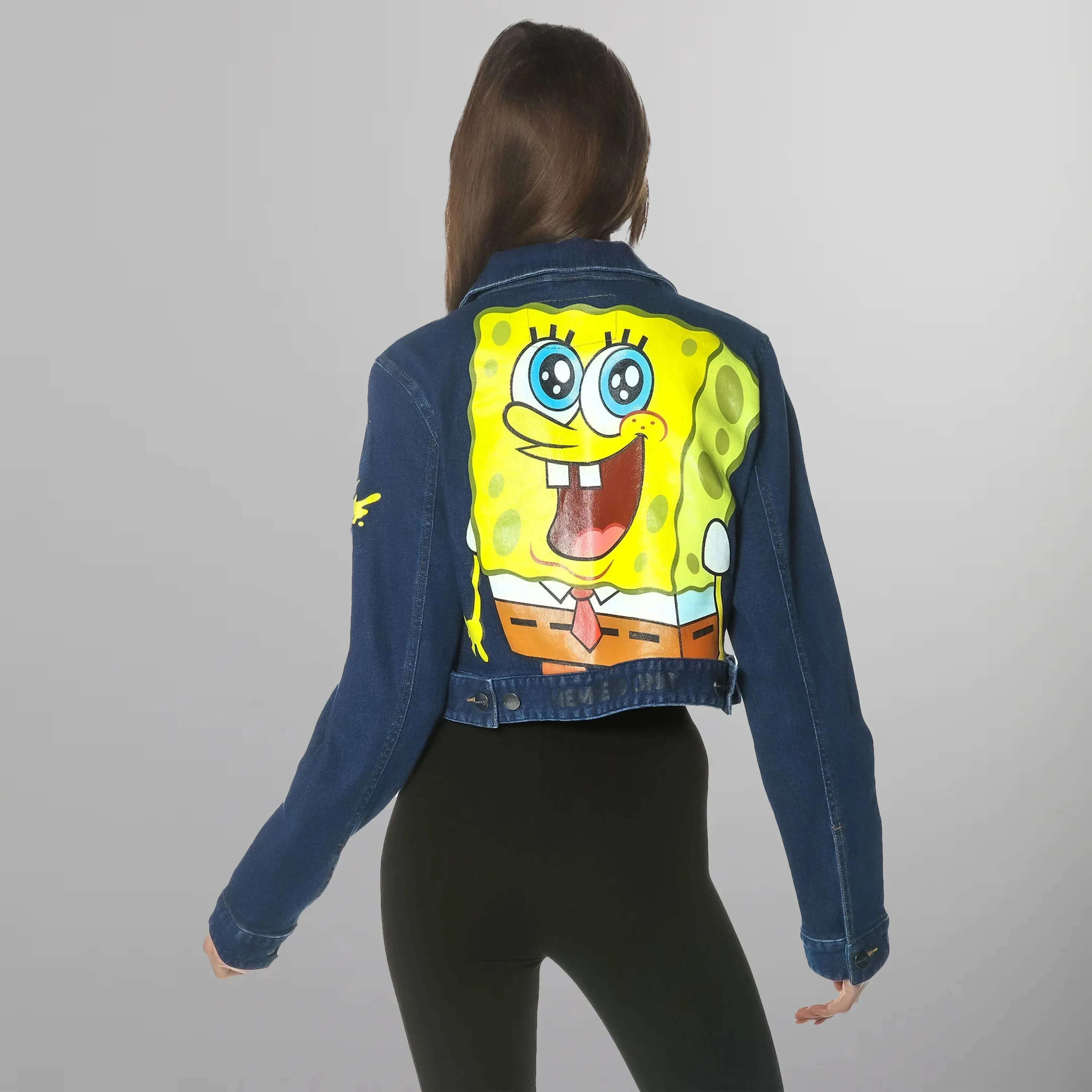 Women's Spongebob Denim Trucker Jacket - FINAL SALE