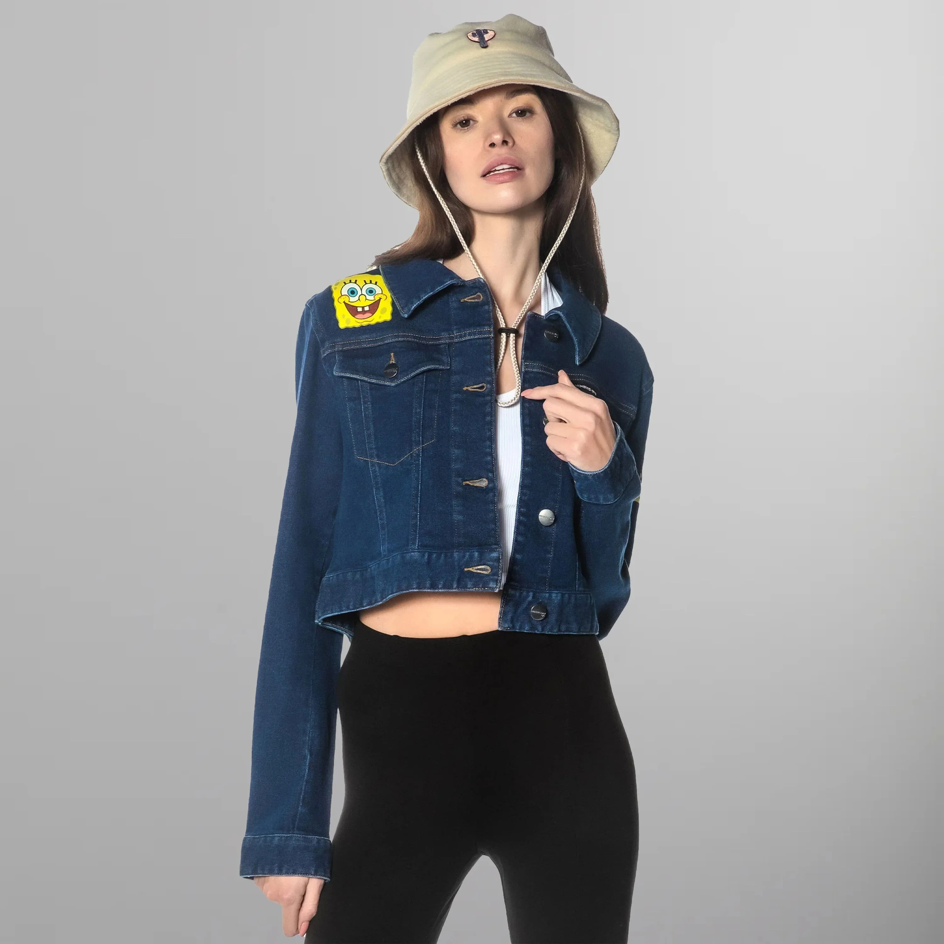 Women's Spongebob Denim Trucker Jacket - FINAL SALE