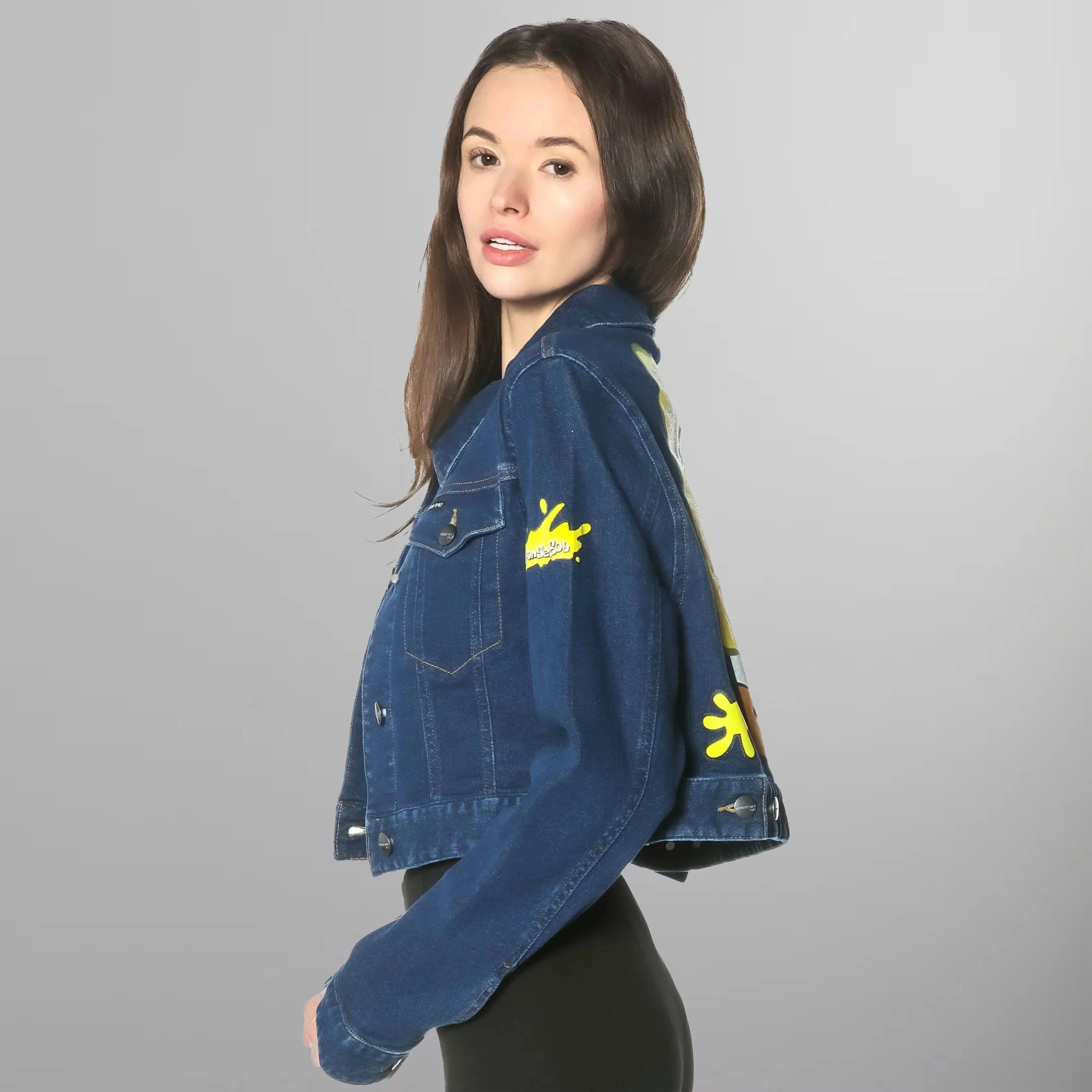 Women's Spongebob Denim Trucker Jacket - FINAL SALE