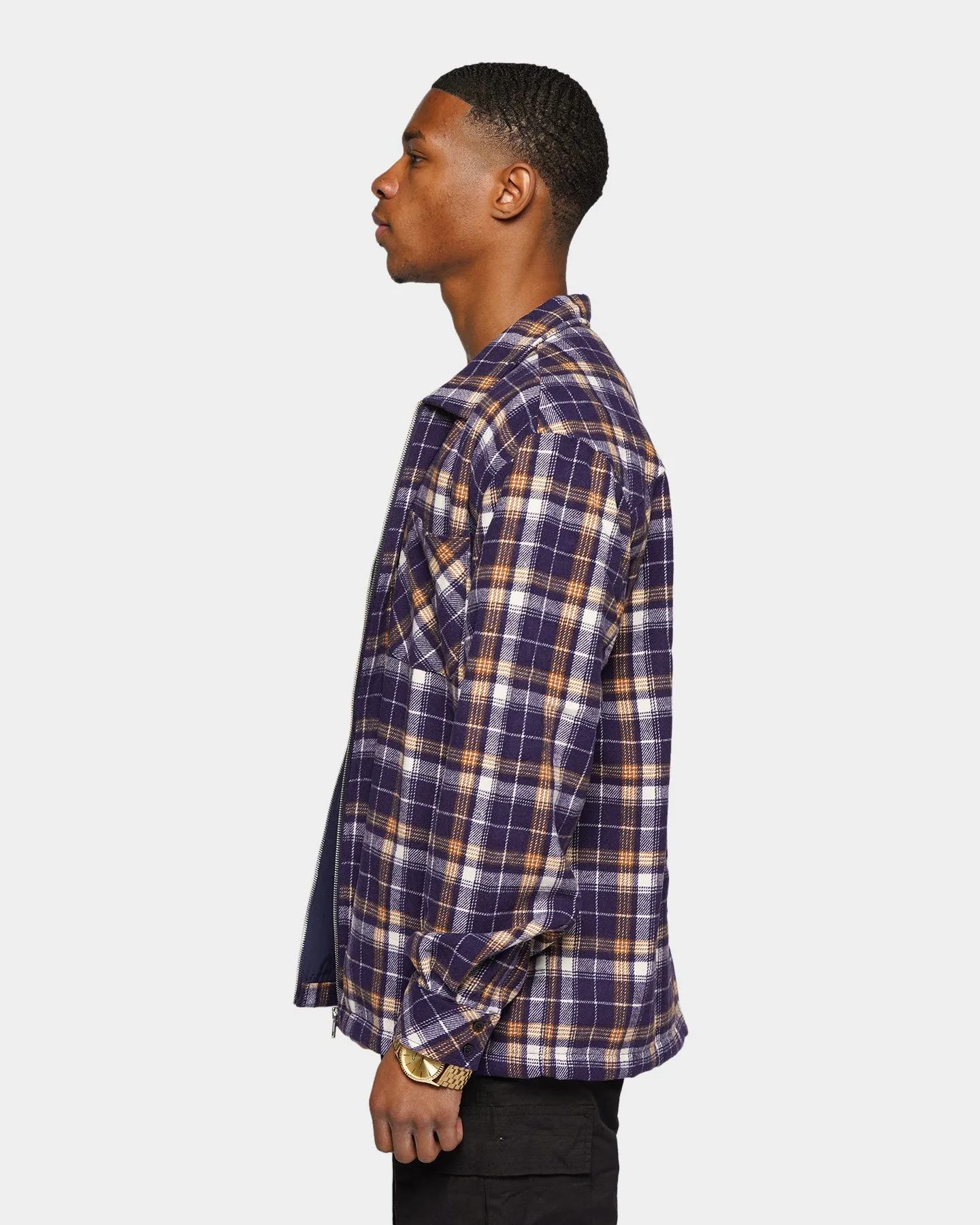 XXIII Soren Plaid Bomber Jacket Blue